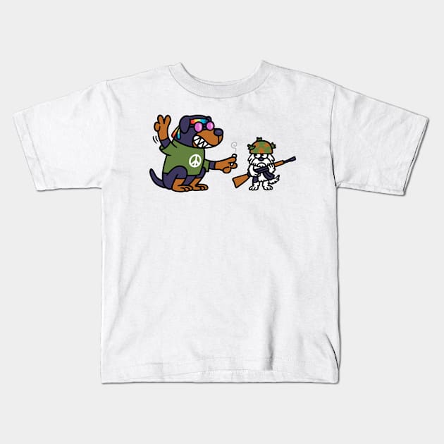 hippie-dog Kids T-Shirt by byTxemaSanz